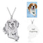 Personalized Your Pet Photo Necklace With Name, Custom Sterling Silver Cat Dog Picture Necklace, Pet Memorial Gift, Pet Lover Gift