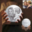 Custom 3D Moon Lamp, Personalized Gift With Your Photo, Desk Light, 3 Colors With Stand, Rechargeable, Birthday, Anniversary, Wedding Ideas