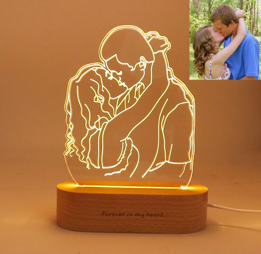 Custom Photo 3D Lamp, Bluetooth Music Player, Desk Lamp, Picture Night Light, Handmade, Personalized Birthday, Christmas Day Gifts Ideas