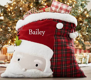 Personalized Santa sack with embroidered child's name