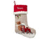 Personalized Christmas Stockings with Name, Embroidered Burlap Stocking, Custom Xmas Ornament for Family Decorations Holiday Gift