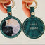 Custom Pet Photo Tag with Name & Date – Leather Memory Keepsake for Dogs & Cats
