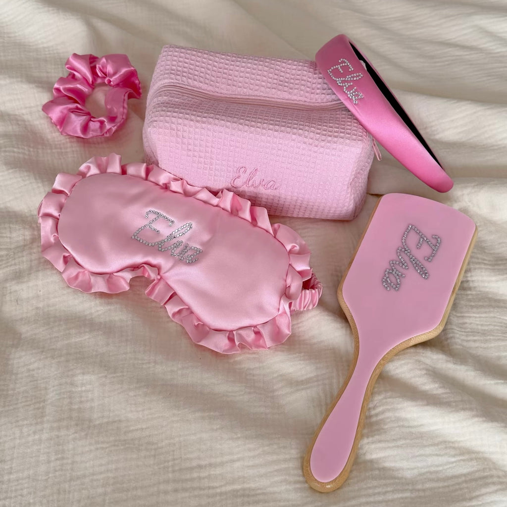 Personalized Silk Sleep Mask Gift Set with Embroidered Name - photo 3