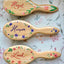 Personalized Hand-Painted Name Beech Wood Hair Brush | Custom Floral Design | Bridesmaid Birthday Gift for Her & Kids | Gifts Journey