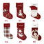 Christmas Personalized Velvet Stockings with Name, Embroidered Tartan Plaid Stocking, Custom Xmas Presents, Christmas 2021 Ornament Decor
