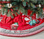 Personalized Christmas tree skirt with embroidered family name, Santa design – photo 4
