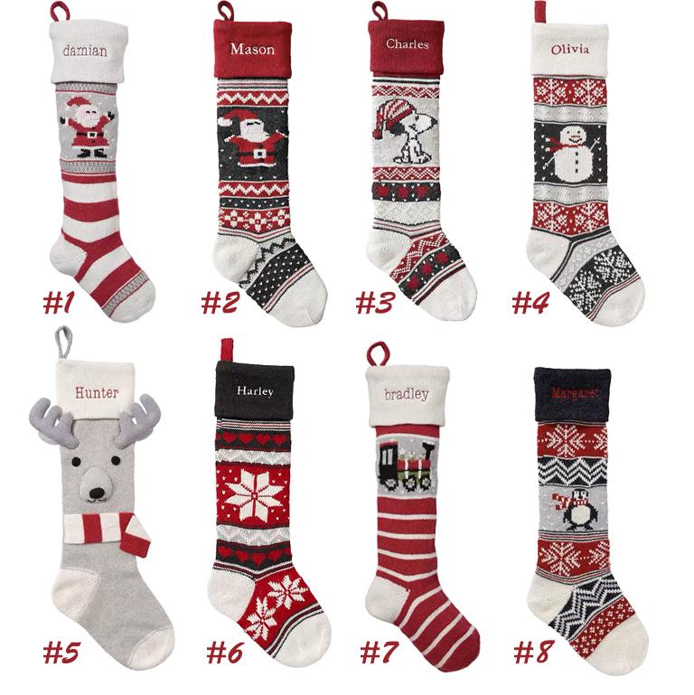 Custom Fair isle Christmas Stocking, Natural Knit Stocking, Family stockings, Old Fashioned Stocking Decors for Holiday, Xmas Ornaments