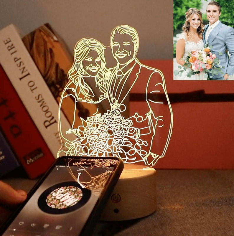 Custom Photo 3D Lamp, Bluetooth Music Player, Desk Lamp, Picture Night Light, Handmade, Personalized Birthday, Christmas Day Gifts Ideas