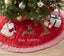 Personalized Christmas tree skirt with embroidered family name, Santa design – photo 2