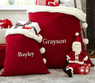 Personalized Santa sack with embroidered child's name – photo 2