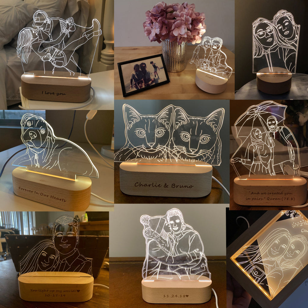 Custom Photo 3D Lamp, Bluetooth Music Player, Desk Lamp, Picture Night Light, Handmade, Personalized Birthday, Christmas Day Gifts Ideas
