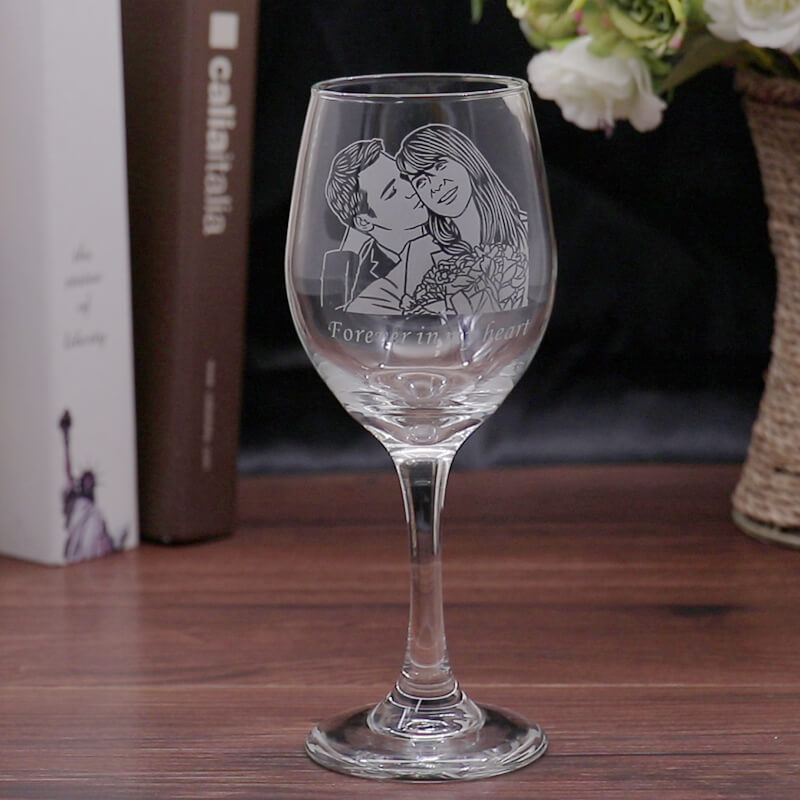 Custom Picture Toasting Flute Set, Engraved Name Crystal Champagne Cup, Personalized Photo Wine Glass, Best Wedding Birthday Gifts