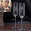 Custom Picture Toasting Flute Set, Engraved Name Crystal Champagne Cup, Personalized Photo Wine Glass, Best Wedding Birthday Gifts
