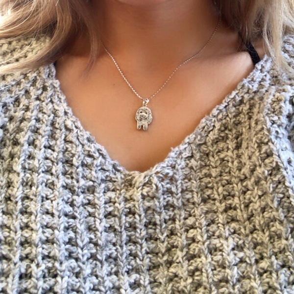 Personalized Your Pet Photo Necklace With Name, Custom Sterling Silver Cat Dog Picture Necklace, Pet Memorial Gift, Pet Lover Gift