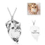 Personalized Your Pet Photo Necklace With Name, Custom Sterling Silver Cat Dog Picture Necklace, Pet Memorial Gift, Pet Lover Gift
