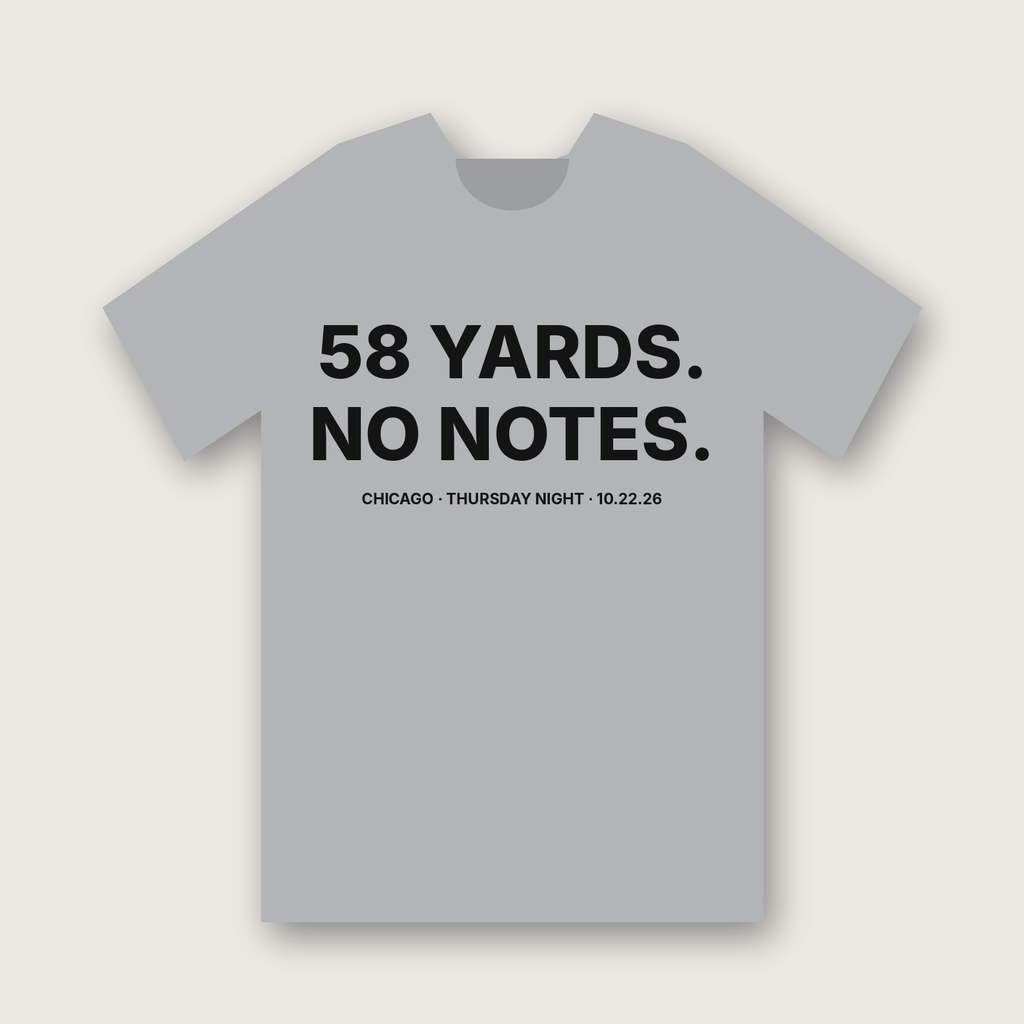 58 Yards. No Notes. T-shirt in Heather Grey