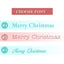 Font options for personalized Santa hat with embroidered name
